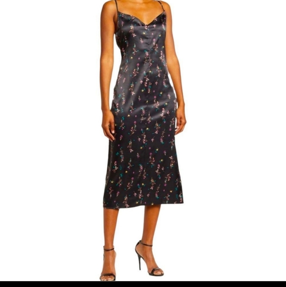 AFRM Katica Satin Midi Dress - Picture 2 of 2